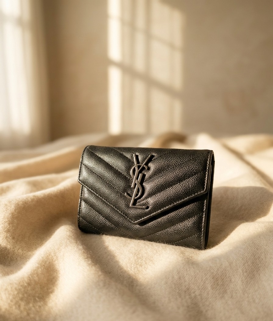 Saint Laurent Cassandre Matelassé Wallet