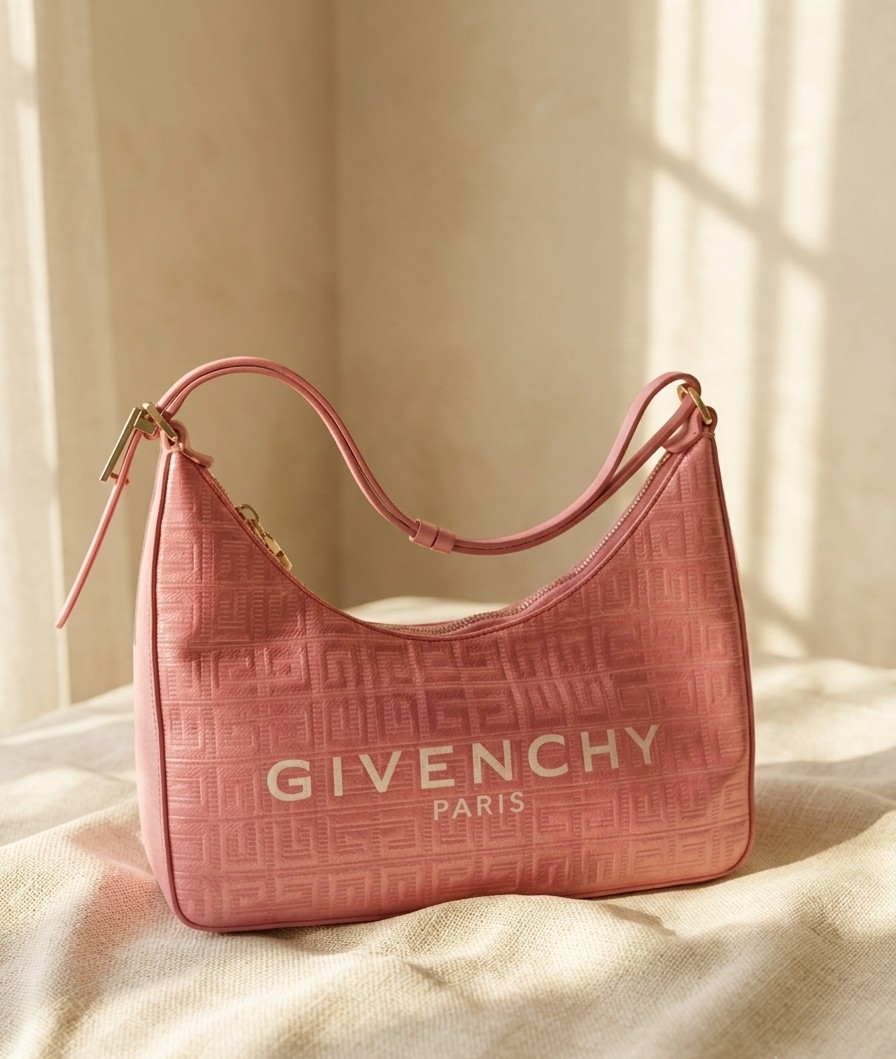 Givenchy Small Moon Cut-Out Logo Jacquard Hobo