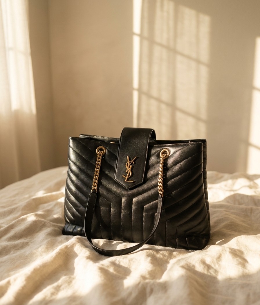 Saint Laurent LouLou Tote Matelassé Chevron